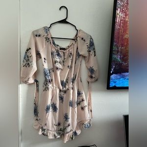 Privy pink floral romper